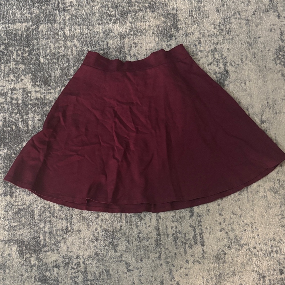 Charlotte Russe Burgundy Skater Skirt